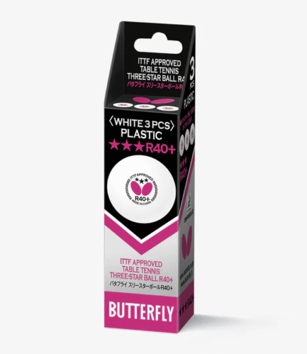 Butterfly R40+ Balls White (3 Pack)