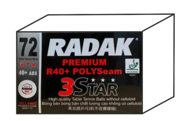 Radak R40+ Balls White (72 Pack)