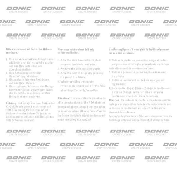 Donic Glue Sheet